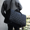 PREMIUM BLACK QUILTED DUFFLE BAG + FREE GIFT